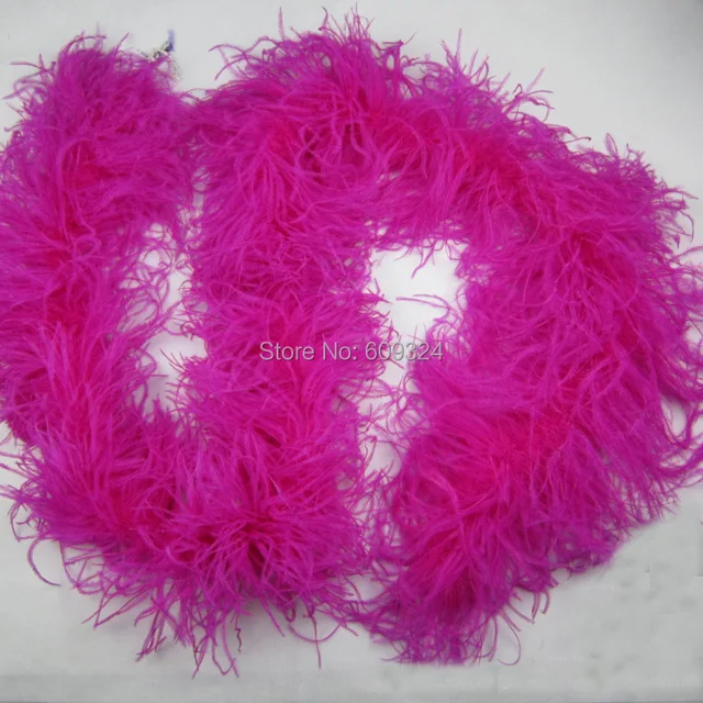 Boas de plumas de avestruz de 4 capas, más de 20 colores para recoger (rosa  intenso)