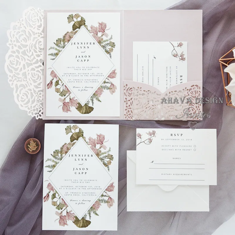 blush-laser-cut-pocket-fold-invitation-with-botanic-touches-in-mauve-colors-EWDS004-1