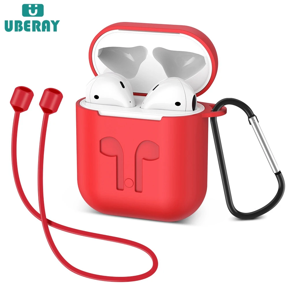 Чехол для наушников UBERAY iPhone X XS Max силиконовый защитный чехол AirPods защиты от потери