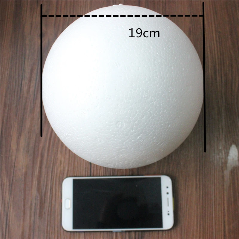 

1 pcs 190mm Modelling Polystyrene Styrofoam Foam Ball White Craft Balls For DIY Christmas Party Decoration Supplies Gifts
