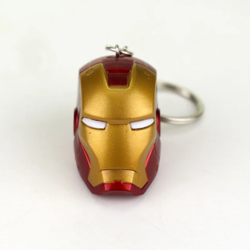 

DC Comics Super Hero The Avengers Iron Man Mask Metal Keychain Pendant Key Chain chaveiro llaveros