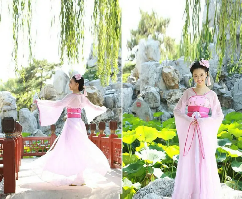 Новые горячие китайской династии Тан ruqun hanfu костюм Косплэй Для женщин платье с длинными рукавами