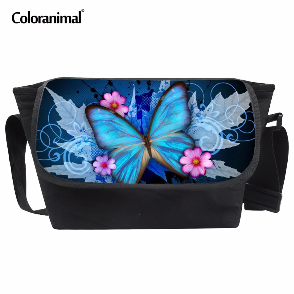 

Coloranimal Cute Butterfly School Bags for Girls Boys Big Canvas Messenger Bags Children Animal Schoolbag Kids Satchel Bookbags