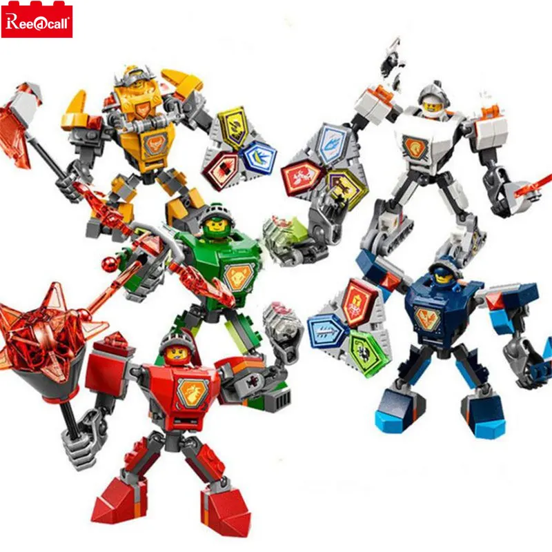 Nexo Knights боевой костюм Macy глины Аарон Лэнс Axl строительство комплект Совместимость