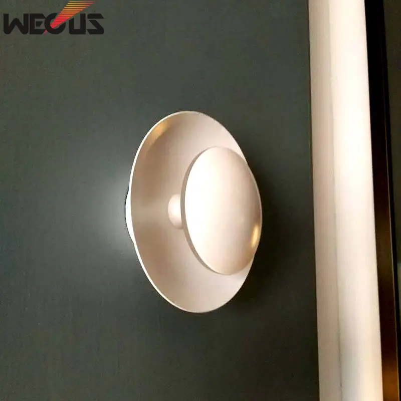 [WECUS] Personalized creative decorative round wall lamp bedroom