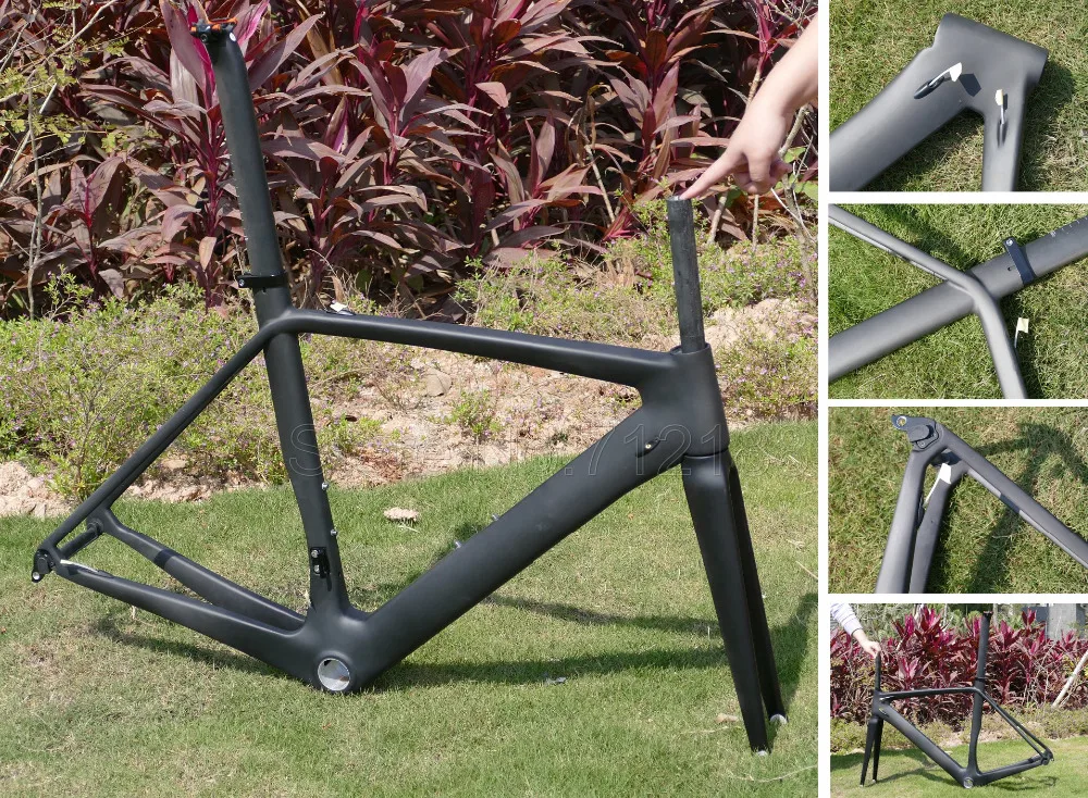 Sale Wheel Size 700C Frame  - Toray Carbon Frameset Full Carbon Road Bike Frame 50/52/ 54/ 56/ 58cm + fork + Seatpost + Headset 0