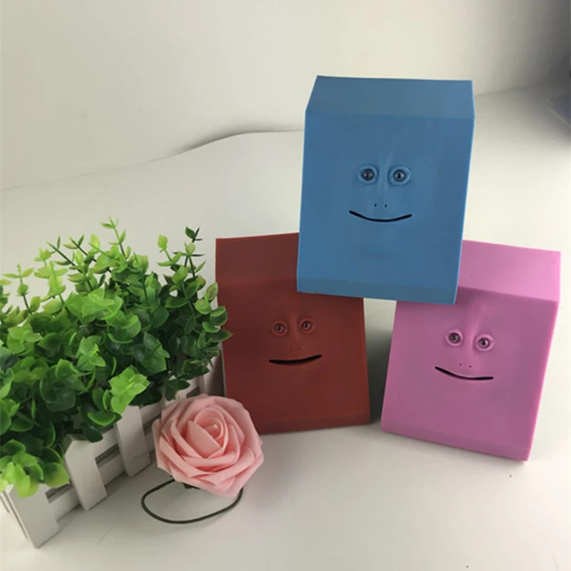 Modern Style Face Money Eating Box Facebank Piggy Bank Coins Box Money