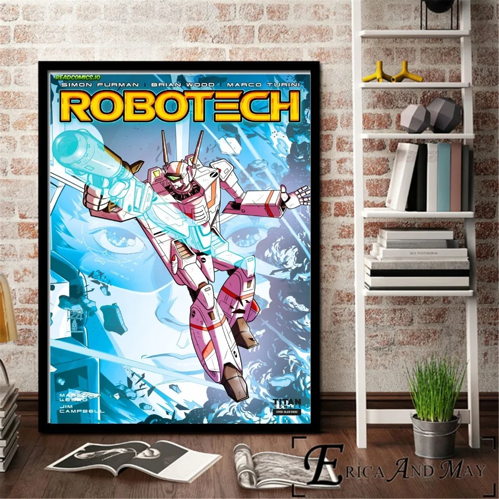 Robotech Аниме классический вопрос постер и принт холст настенная художественная живопись картины для гостиной украшение домашний Декор без рамки