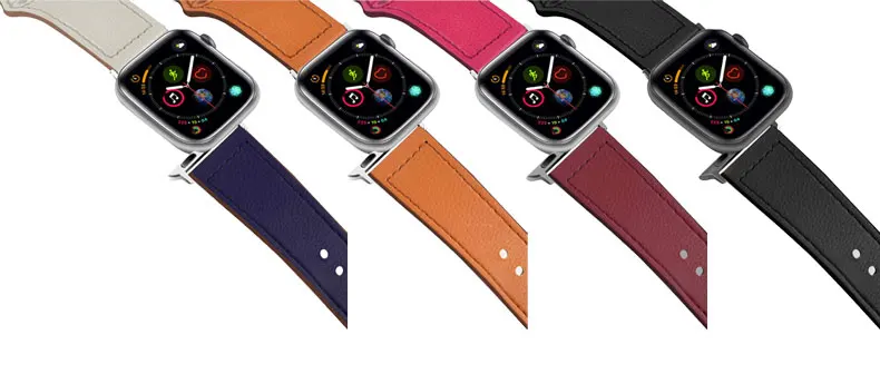 Кожаный ремешок для apple watch band apple watch 5 4 3 44 мм/40 мм correa iwatch band 42 мм/38 мм pulseira браслет аксессуары для часов