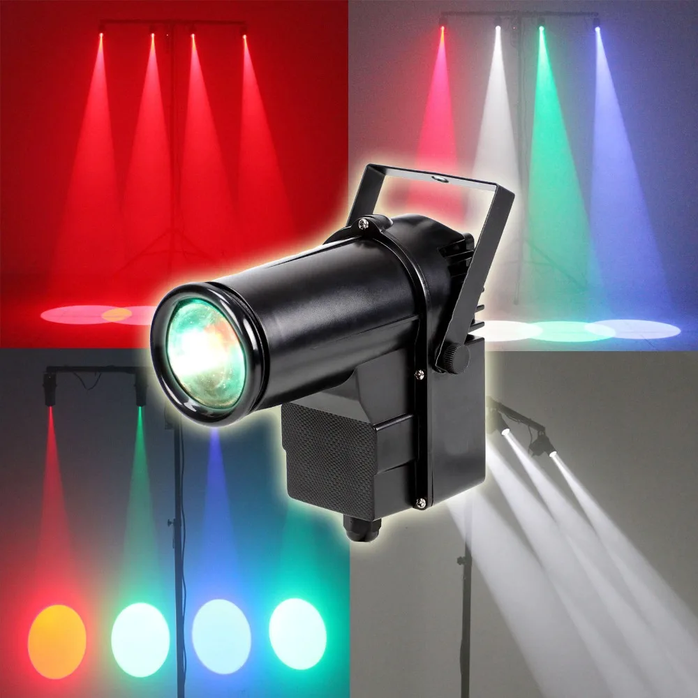 

RGBW 10W Party Disco Wedding DJ DMX Stage Light Beam Pinspot Spotlight
