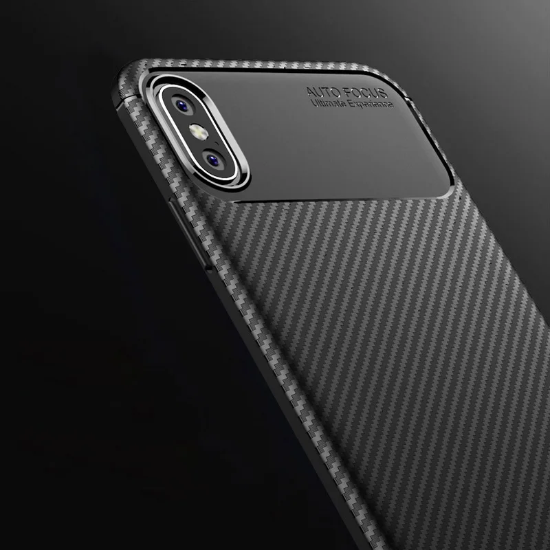 cheap NOWAL New Tire Carbon Fiber Case For iPhone X 10 XR 6 6S Plus Soft TPU Silicon Full Protective Cover For iPhone XS Max 7 8 Plus