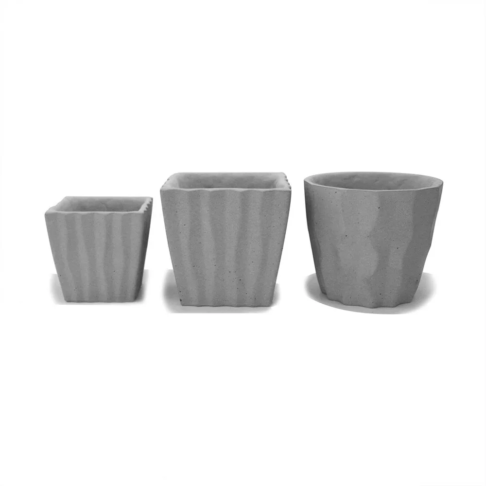 Buy Corrugated Concrete flower pot molds Planter