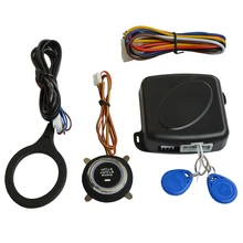 Sistema Inmovilizador RFID vehículo de doble capa de protección de arranque con Botón Pulsador de Arranque Del Motor Del Coche RFID cerradura Oculta keyless go