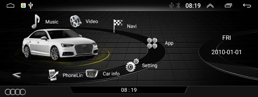 COIKA 10,2" Android 9,0 автомобильная система ips мультимедийный плеер для Audi Q5 2009- gps Navi Google wifi зеркальный экран Bluetooth SWC