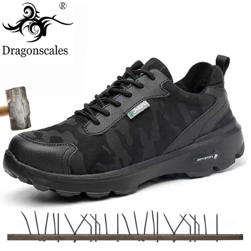 

Men Steel Toe Safety Work Shoes Hiking Sneaker Multifunction Steel Protection Footwear Puncture Proof Construction Safety Boots