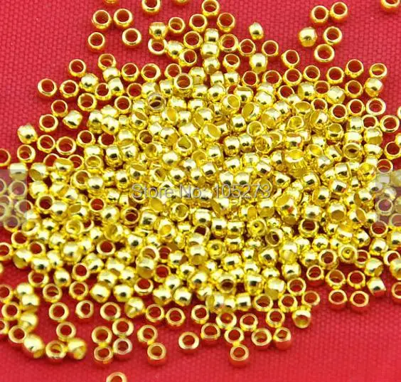 

1000PCS Gold Plated 2mm Beads Locator Positioning Beads - New Arriver DIY Accessory Jewelry Making