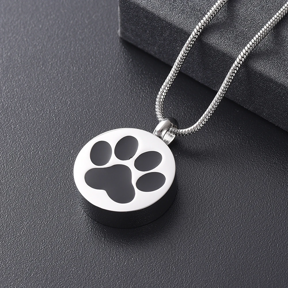 Ожерелье для праха из нержавеющей стали с надписью Pet Paw памятное ювелирное