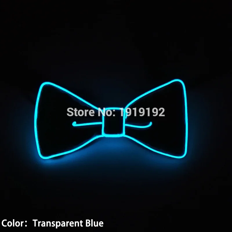 Для диджея, локтевой галстук для вечерние, бар, клуб, устойчивый на водителя 10 цветов модный дизайн светящийся мигающий светодиодный электронный галстук-бабочка - Цвет: Transparent blue