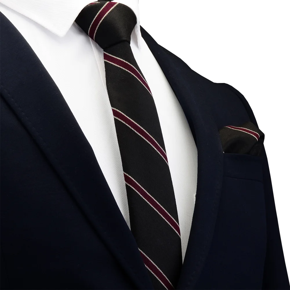 GUSLESON качественный 6 см хлопковый галстук и карманный квадратный набор клетчатый тонкий галстук для мужчин полосатый обтягивающий галстук костюм вечерние и свадебные