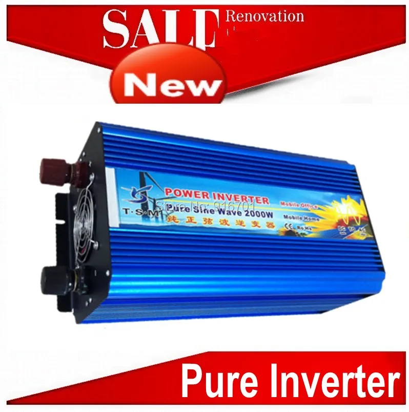 

Solar or Wind hybrid 48V to 100V 110V 120V 220V 230V 240V Off Grid Pure Sine Wave DC to AC Inverter 2000W