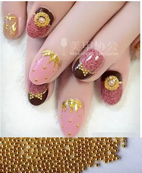 

1mm 1000pcs Manicure small ball ornaments highlight super beautiful gold silver ball does not fade Manicure DIY activities