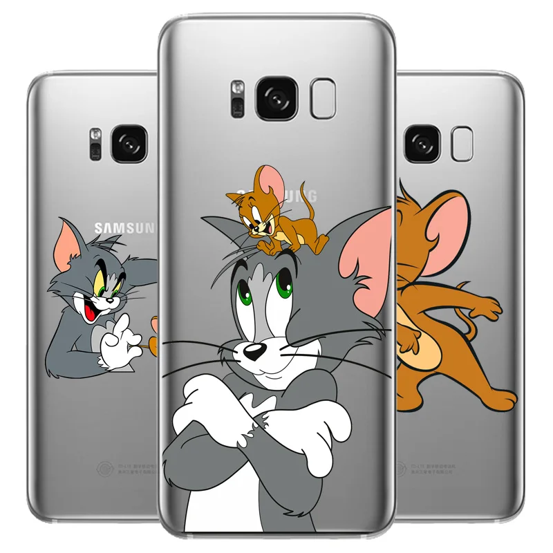 DREAMFOX N229 Tom And Jerry Cute Soft TPU Silicone Cover For Samsung Galaxy Note S 3 4 5 6 7 8 9 Edge Plus Grand Prime Case |