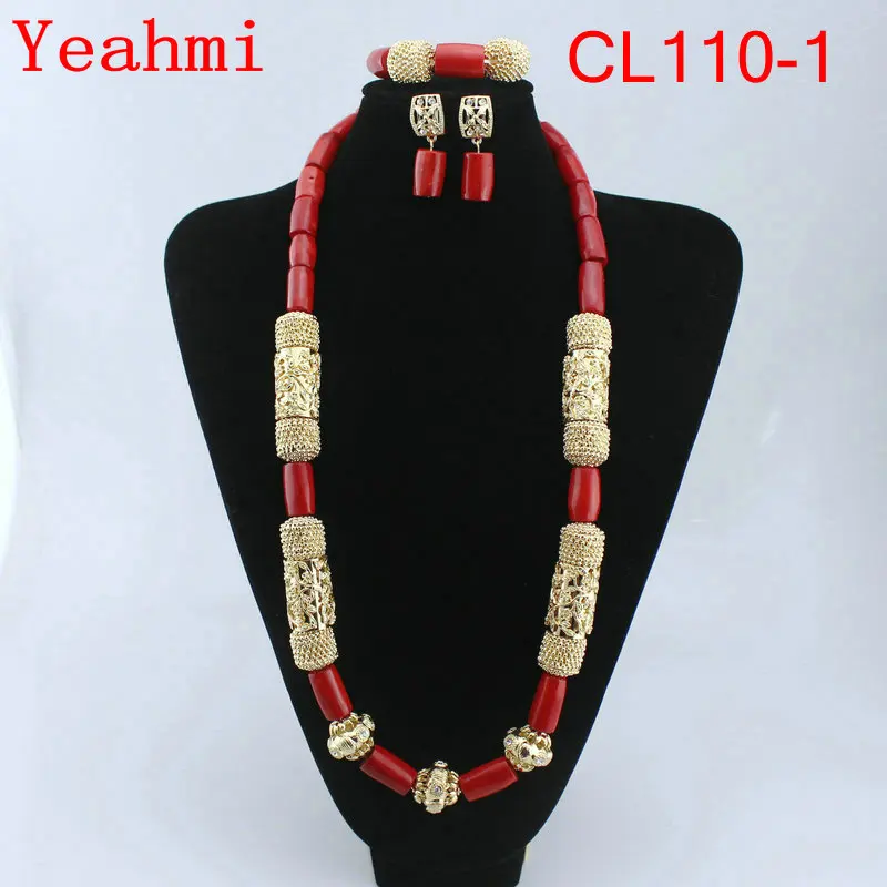 Fantastic Nigerian Wedding Coral Beads Jewelry Set Original Coral Bead