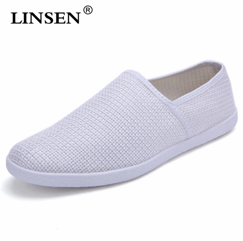 

Summer male Leisure Driving shoes Light Breathable Linen cloth Men's Shoes Home Furnishing network Cloth shoes No heel Lazy shoe