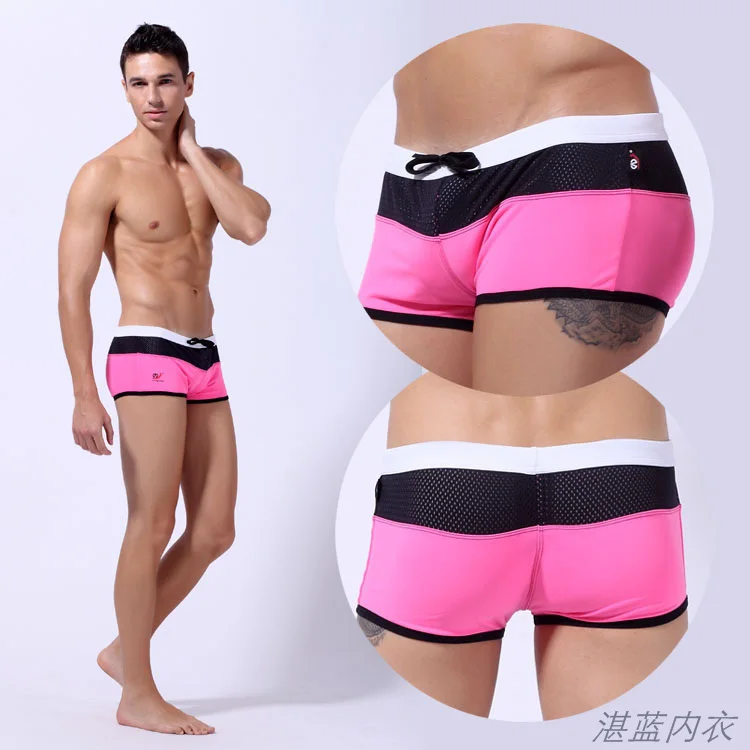 Hot Sale Men Swimwear Fashihon Swim Trunk Pink Men Swim