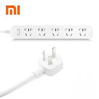 

Mi Xiaomi 5 Power Sockets Smart Power Strip Plug Intelligent Electrical Power Adapter Independent Safety Door with Nonslip Mats