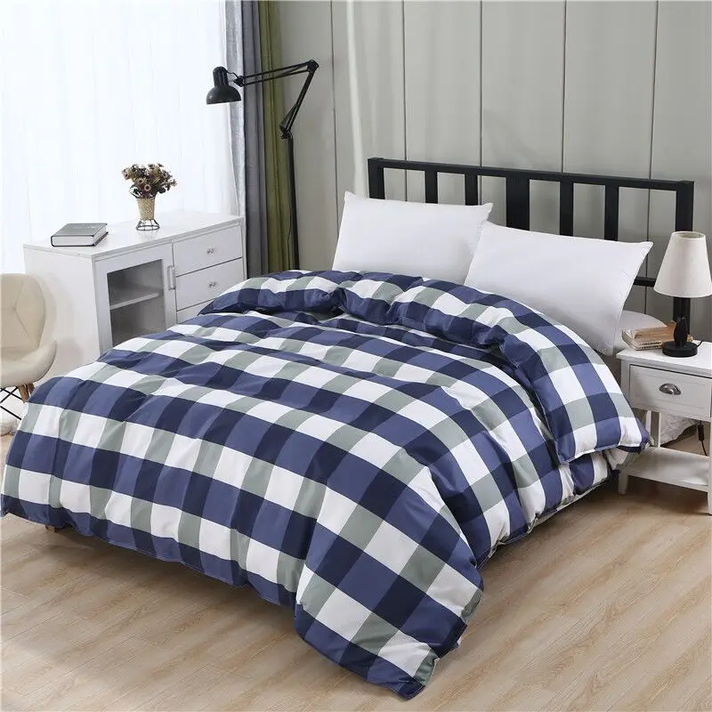 Пододеяльник из 100% полиэстера в клеточку 1 шт.|duvet cover|twin comforter coversqueen cover |