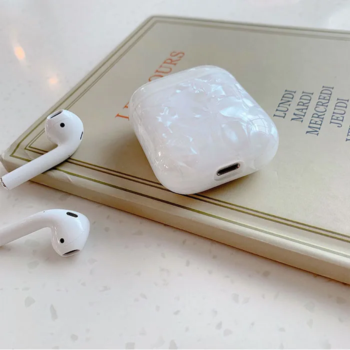 Чехол для AirPods, роскошный мягкий силиконовый чехол из ТПУ с рисунком раковины, чехол для наушников s для Apple Airpods 2, чехол Funda Girl