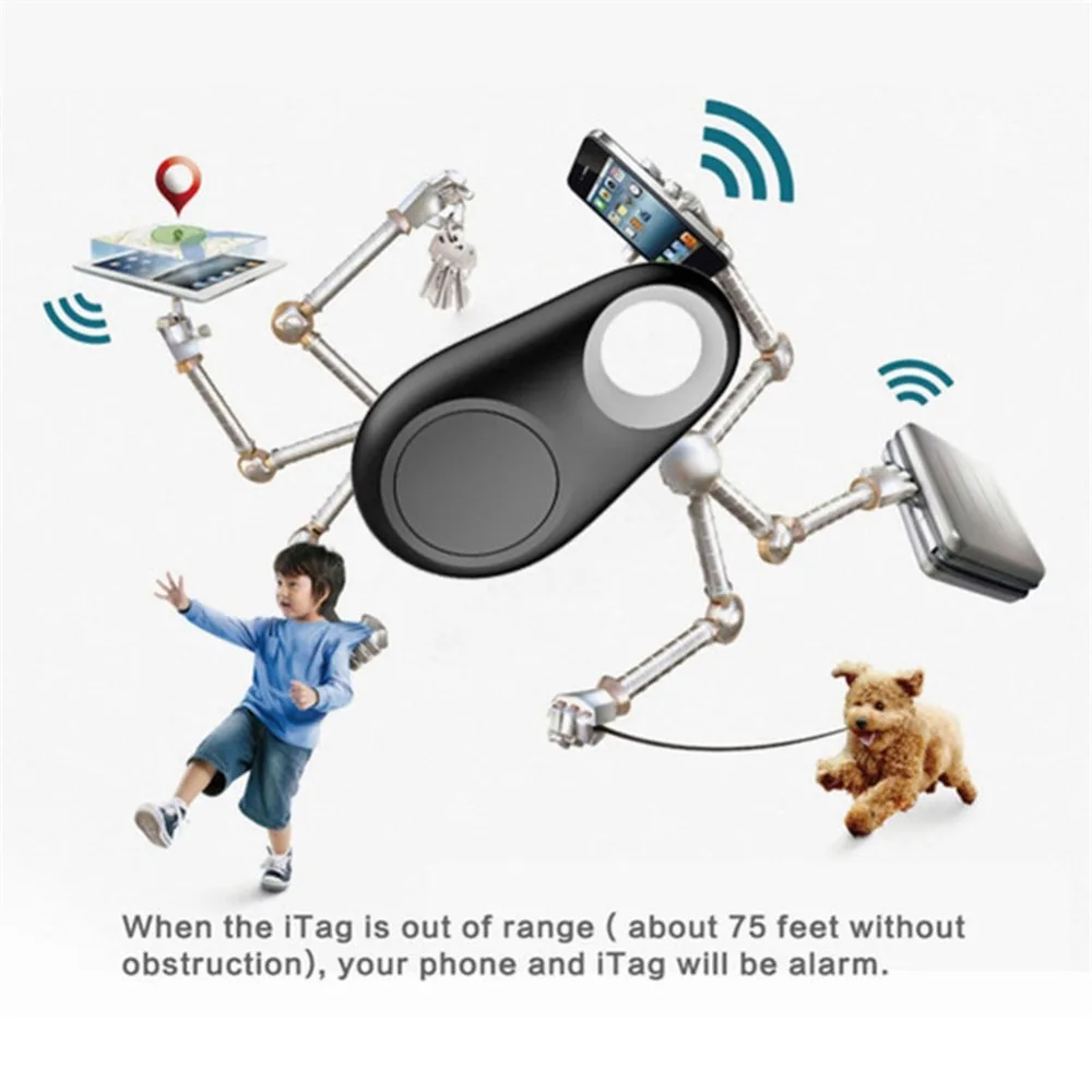 Nuevo moderno Mini GPS rastreador Anti-Perdida Bluetooth impermeable rastreador para mascotas perro gato llaves cartera niños Trackers de equipo Nuevo moderno Mini GPS rastreador Anti-Perdida Bluetooth impermeable rastreador para mascotas perro gato llaves cartera niños Trackers de equipo