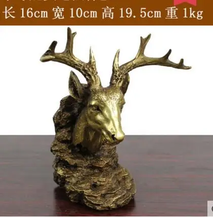 YM 505 Чистая медь голова оленя латунный орнамент - Цвет: 2