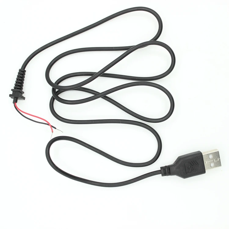 Хорошее качество DIY два ядра USB2.0 кабель питания один мужской головной для зарядки