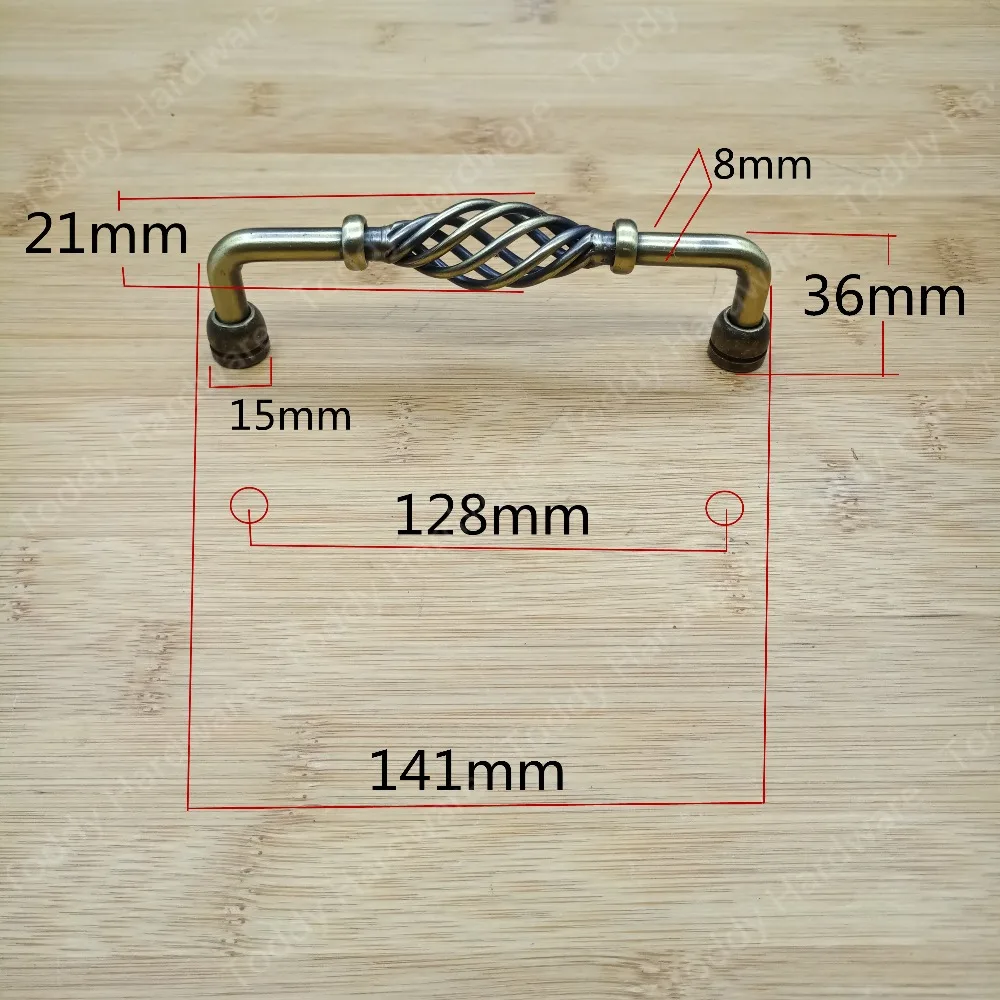 Wonzeal черный одиночный античный бронзовый мебельный ящик тянет ручки и ручки клетка дверная ручка для кухонных шкафов тянет