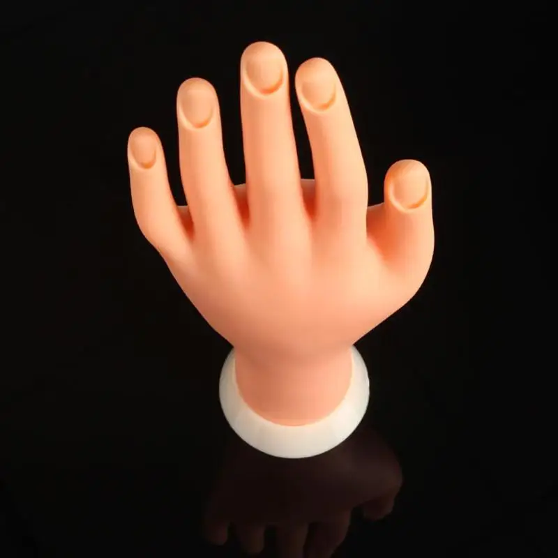 1 шт. Гибкая мягкая пластиковая флекционная модель Живопись практика ногтевого искусства поддельные руки для обучения дизайн ногтей может сгибаться