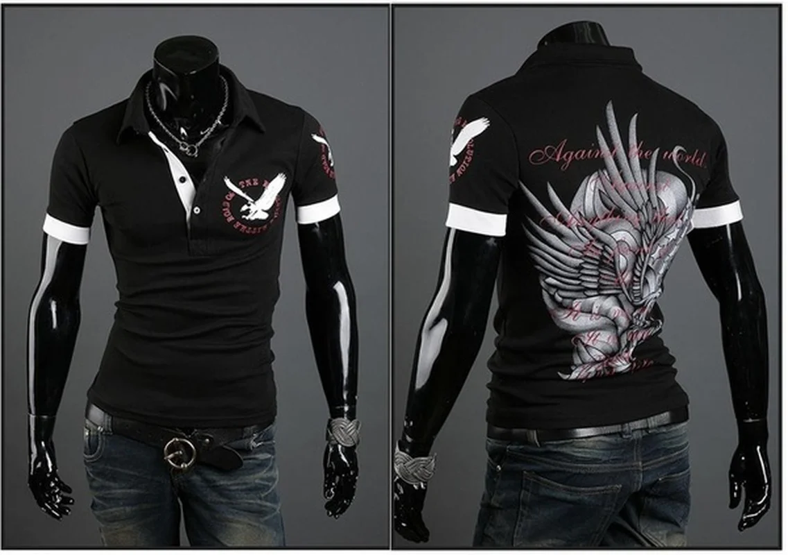 Zogaa Высококачественная Мужская рубашка поло Однотонная с коротким рукавом Camisa