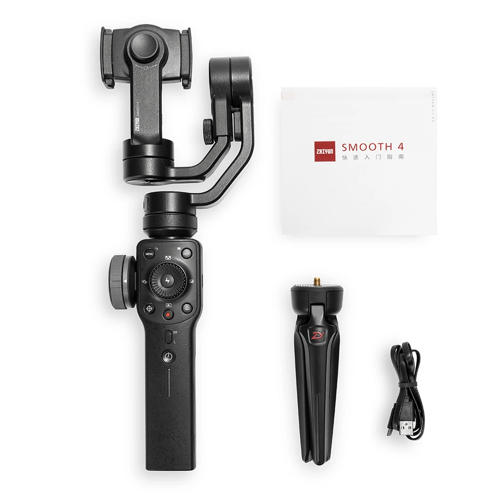 ZHIYUN Official Smooth 4 Phone Gimbal 3-Axis Handheld Stabilizers for Smartphone iPhone/Samsung/Xiaomi/Gopro Hero action camera