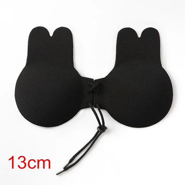 Invisible Push Up Bra Reusable Strapless Adhesive Bra Women Breast Petals Nipple Cover Self Adhesive Silicone Sticky Rabbit Bras - Цвет: bandage black L