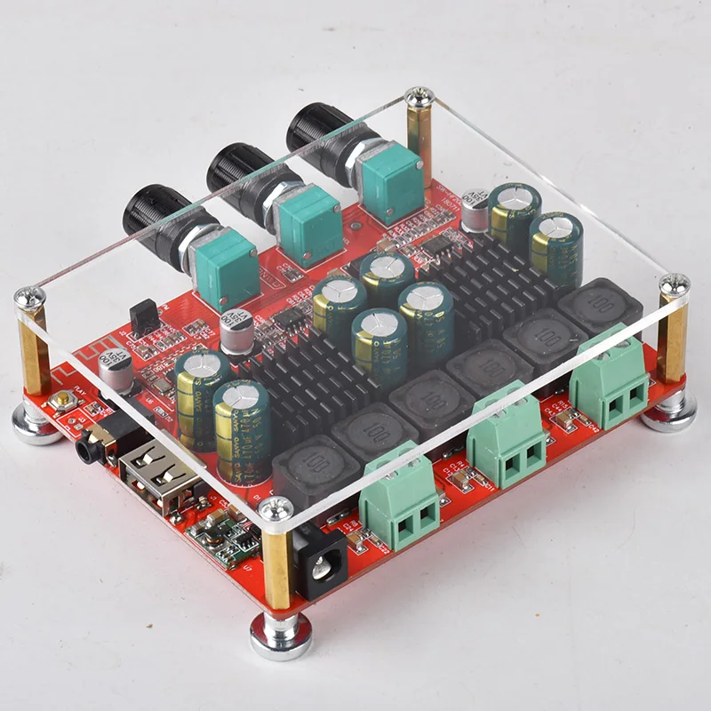 2 1 канальная Плата усилителя мощности Bluetooth DIY вентиляторы модифицированный