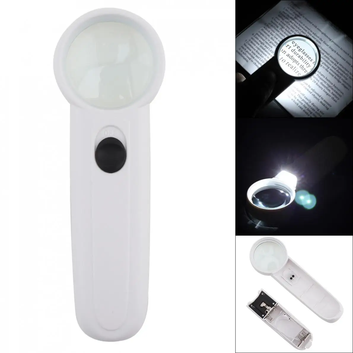 

New 15X Multifunctional Glasses Magnifier Lamp Portable Handheld Loupe Magnifying Glass Tool with 2 LED Lights