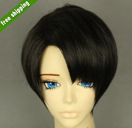 Free shipping Fashion synthetic hair Black Handsome boys wig Korean fashion men's short hair men