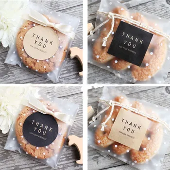 

100pcs Transparent Plastic Bag Candy Cookie Gift Bag Frosted OPP Birthday Party Candy Packaging Bag Pouch Box cajas de regalo