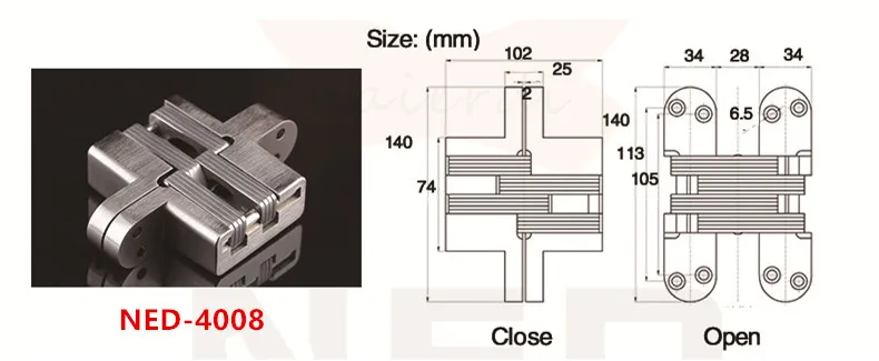 NAIERDI 304 нержавеющая сталь скрытые петли невидимые скрытые складные дверные петли с винтом для мебельного Оборудования