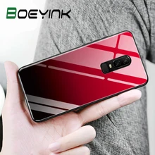 BoeYink Tempered Glass Case For OnePlus 7 Pro 7 Case 1+6 Colorful Anti-Shock Protective Back Hard PC Case For OnePlus 6 1+6 5T
