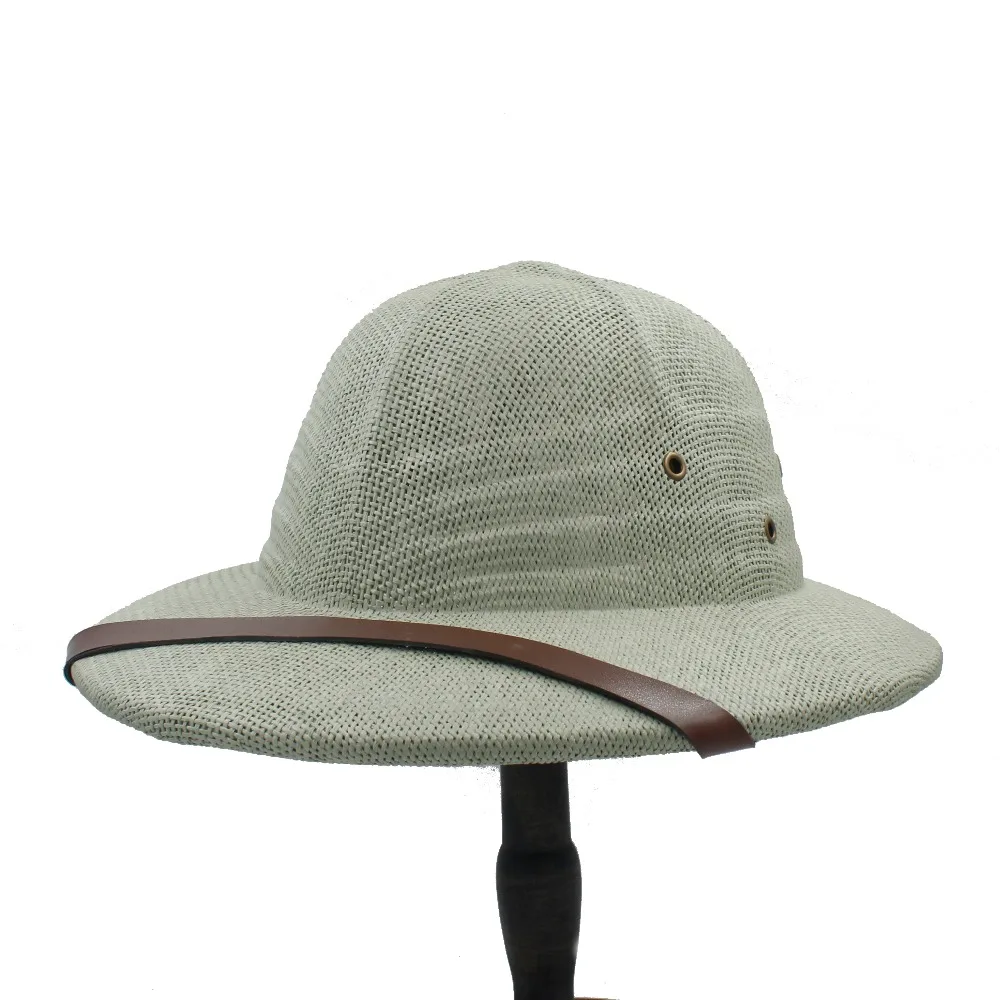 Новинка соломенный шлем Pith Fedora шапки для мужчин и женщин Вьетнамская война армия солнце шляпа папа батер ведро шапки сафари джунгли шляпа Землекопа