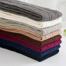 Новинка, женские гольфы выше колена, 1 пара, Длинные Хлопковые гольфы 65 см, женские зимние теплые мягкие вязаные носки