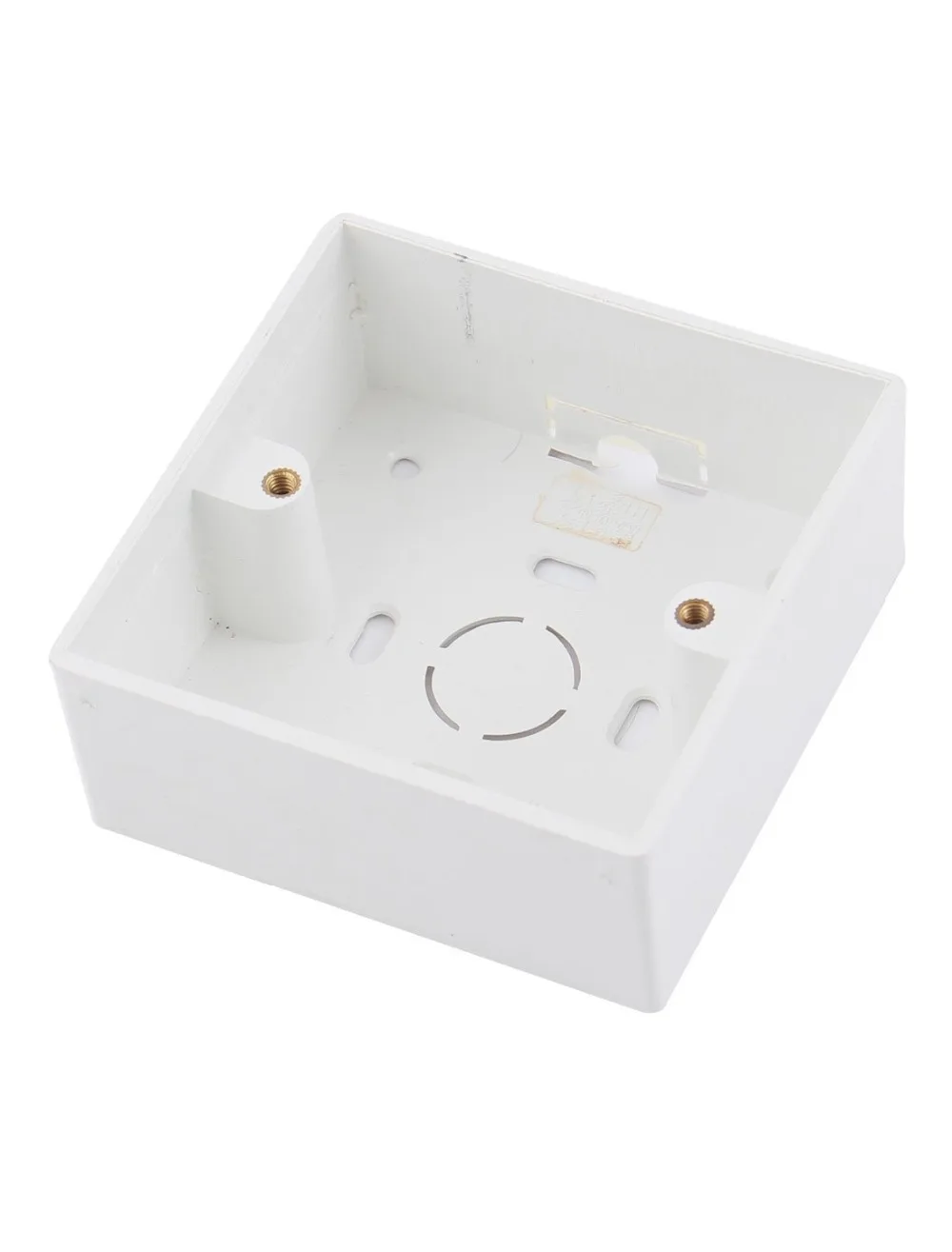 

84mm x 84mm White Plastic Housing RJ45 RJ11 Face Plate Back Box