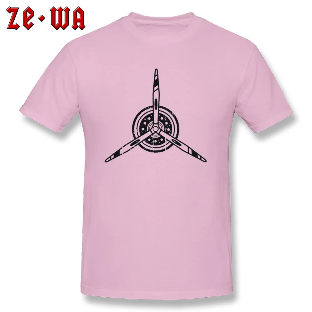 Tops Tees Airline Propeller Airplane Pilot -4047 Autumn 100% Cotton O Neck Men's Top T-shirts Normal Top T-shirts Rife Airline Propeller Airplane Pilot -4047 pink